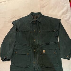 Carhartt Dark Green Duster Field Jacket Chore Coat